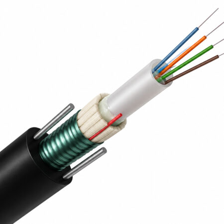 DDS / DFC-GYXTW-SM-4C / 4 core Fiber Optic Outdoor single mode Loose Tube Double Steel Wire Armored