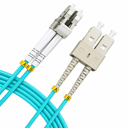 DDS / DFP-MM3DXLCSC-1 / LC-SC Multi Mode Duplex UPC OM3 Patch cord Aqua 1M